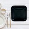 24 Count Black Square Paper Dessert Plates Elegant Disposable Plates for Parties and Events 7"